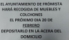 RECOGIDA DE MUEBLES Y COLCHONES