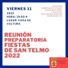 REUNIÓN PREPARATORIA  FIESTAS DE SAN TELMO