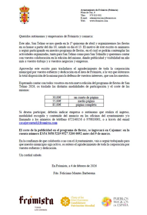 ANUNCIO: PUBLICIDAD PROGRAMA DE FIESTAS SAN TELMO 2026