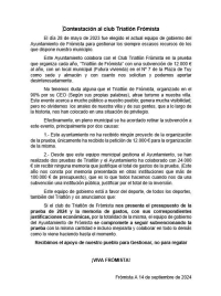 Comunicado Triatl&oacute;n Ayuntamiento