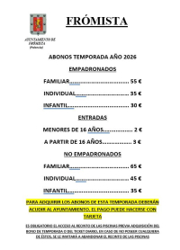 ABONOS PISCINA VERANO 2026