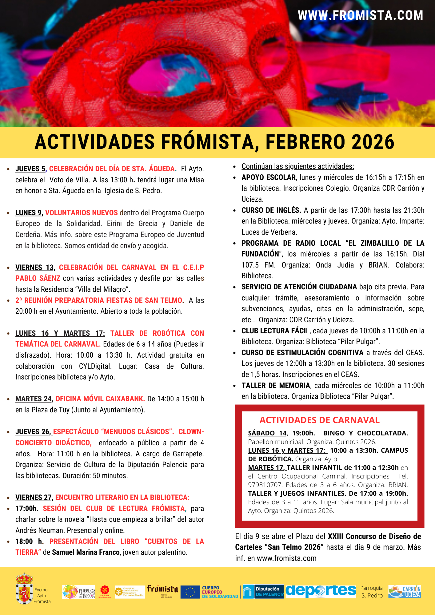 HOJA INFORMATIVA MES DE FEBRERO