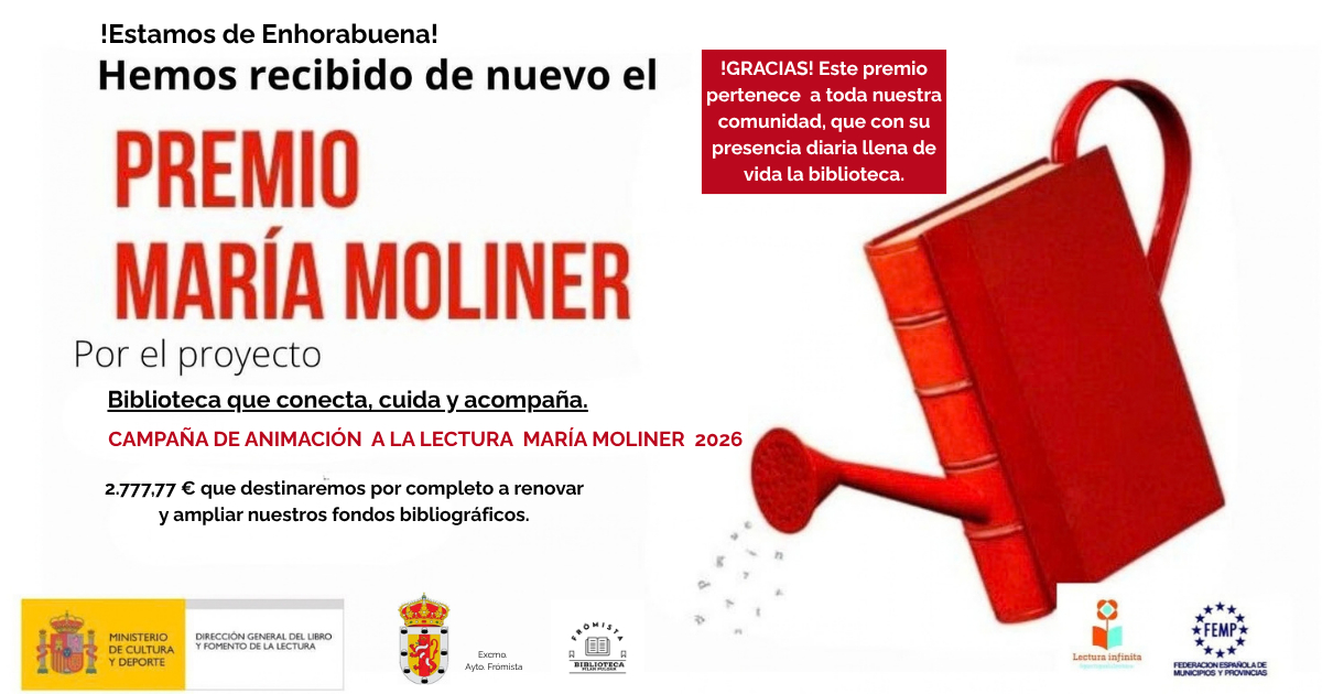 PREMIO CONCURSO DE ANIMACIÓN A LA LECTURA  MARIA MOLINER 2026